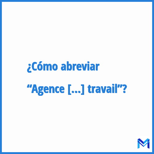 ¿Cómo se abrevia “Agence nationale pour l'amélioration des conditions de travail”?