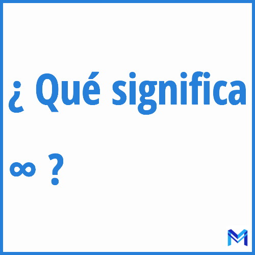 ¿Qué significa “∞” en francés?
