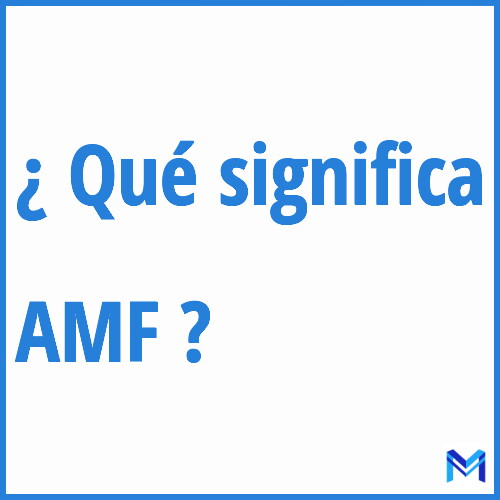 ¿Qué significa “AMF” en francés?